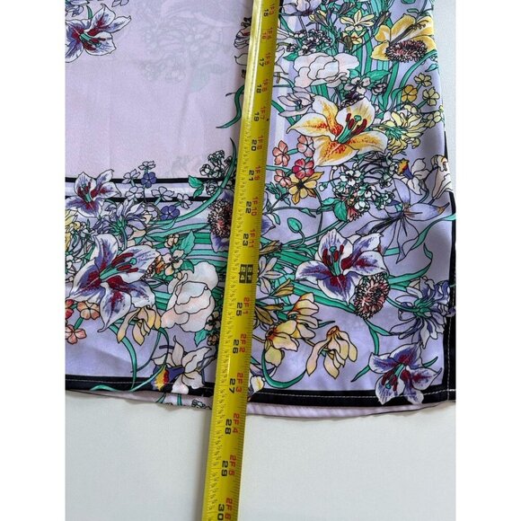 Liz Claiborne Career Silky Purple Flora Blouse Womens XL NWT Shirt Top Boho - Picture 15 of 15